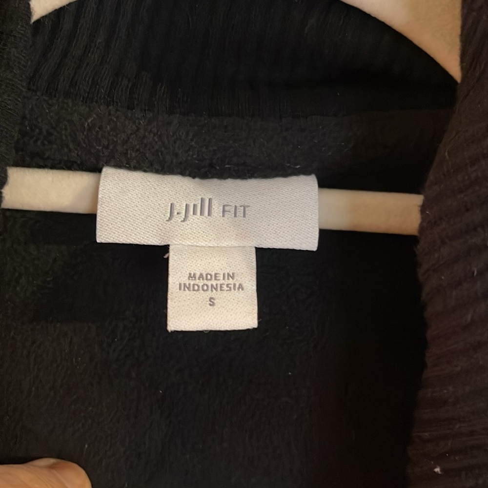 J Jill Sherpa ribbed trim vest small - Picture 4 of 6